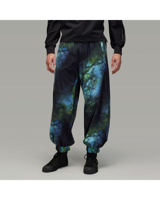 Adidas Blue Y-3 Aop Ripstop Tracksuit Bottoms for men