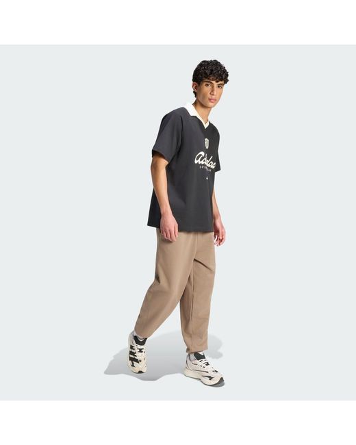 Adidas Black Lux Tiro Script Graphic Polo T-Shirt for men