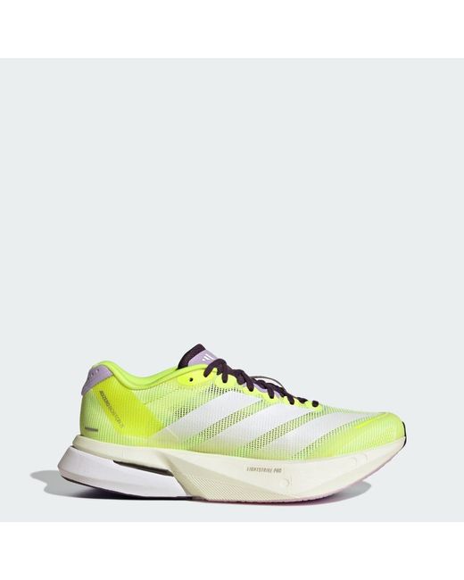 Adidas Yellow Adizero Boston 13 Shoes