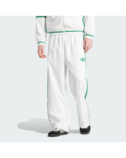 Adidas Originals White Tennis Woven Track Pants for men