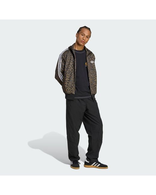Adidas Gray Firebird Loose Leo Track Top for men