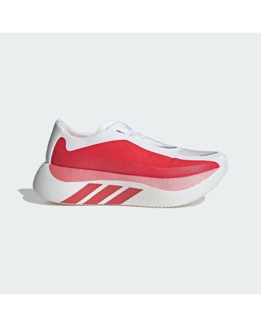 Adidas Red Hyperboost Edge Running Shoes for men