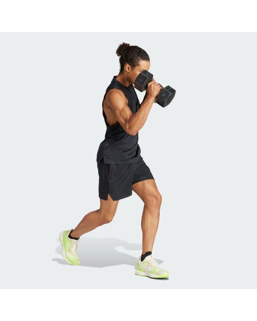 Canotta da allenamento Designed for Training Workout HEAT.RDY di Adidas in Black da Uomo