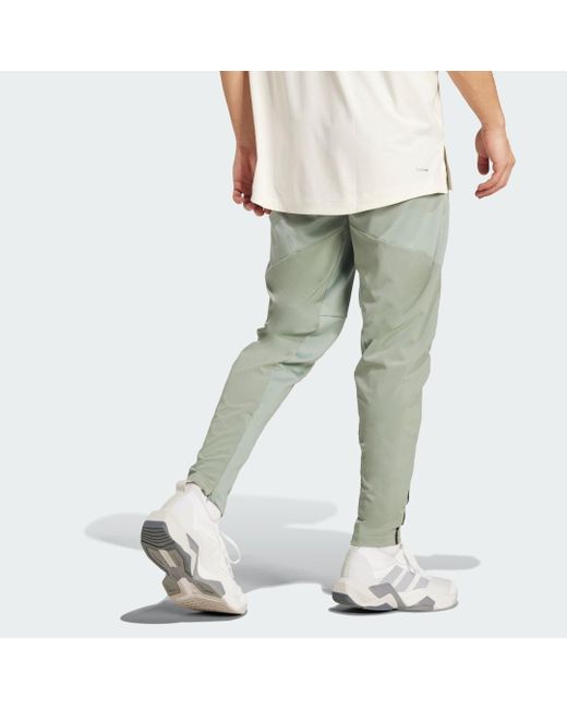 Adidas Green Designed For Training Hybrid Joggers for men