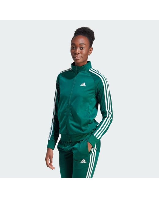 adidas Primegreen Essentials Warm Up Slim 3 Stripes Track Jacket Lyst UK
