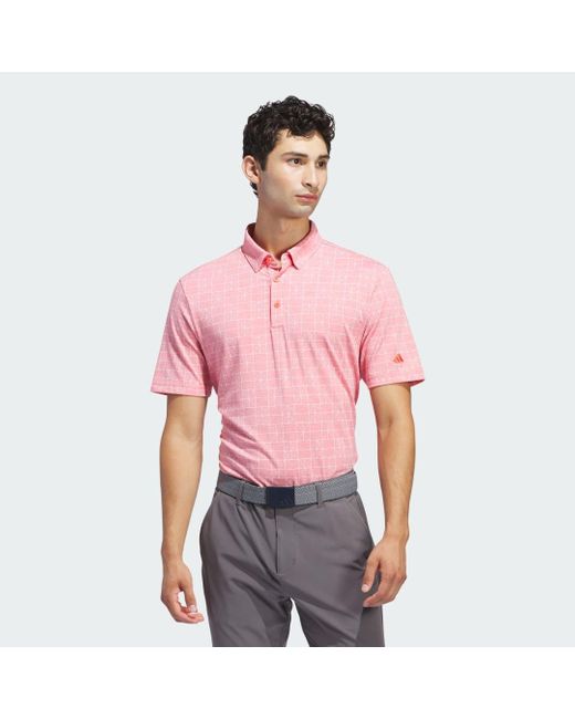 Adidas Red Go-to Novelty Polo Shirt for men