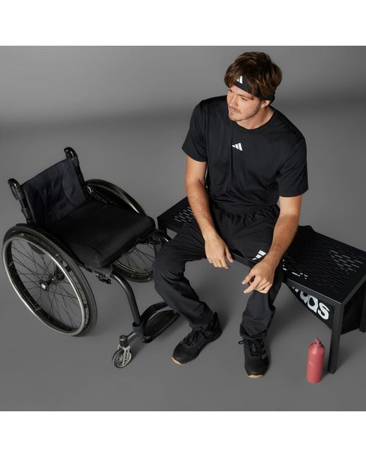 Adidas Black Adaptive Workout Joggers for men