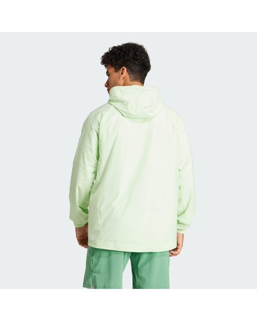 Adidas Green Tennis Pro Semi-transparent Full-zip Jacket for men