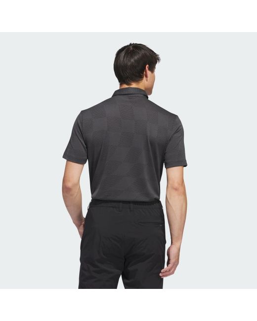 Adidas Black Ultimate365 Textured Polo Shirt for men