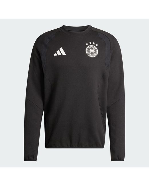 Adidas Black Germany Tiro Travel Crew Sweatshirt for men
