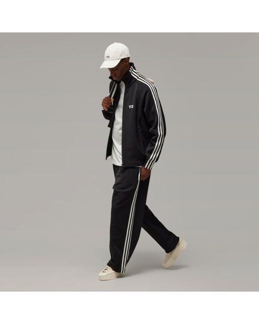 Adidas Black Y-3 3-Stripes Straight Track Pants