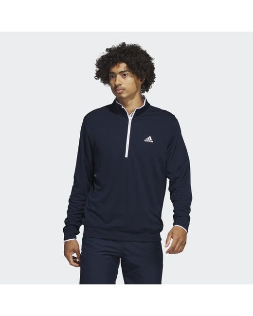 Maglia Quarter-Zip di Adidas in Blue da Uomo