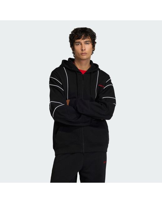 Sudadera Con Capucha Cutline Adidas de hombre de color Black