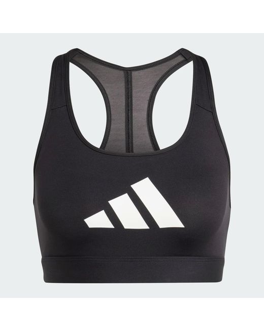 Adidas Black Primeliftreact Graphic Bra
