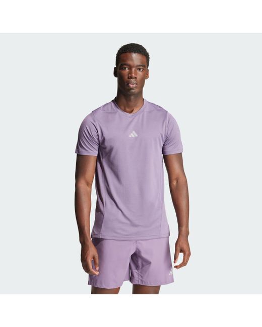 Adidas Designed For Training Hiit Workout Heat.rdy T-shirt in het Purple voor heren