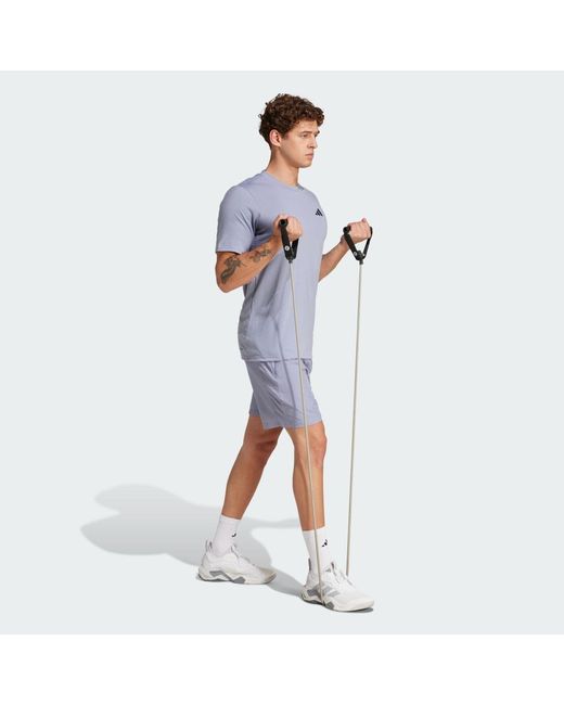 Adidas Blue Train Essentials Woven Training Shorts for men