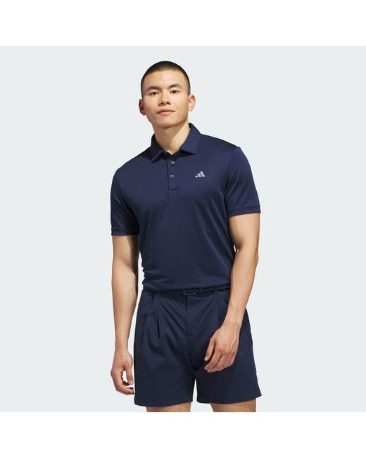 Adidas Blue Performance Solid Polo Shirt for men