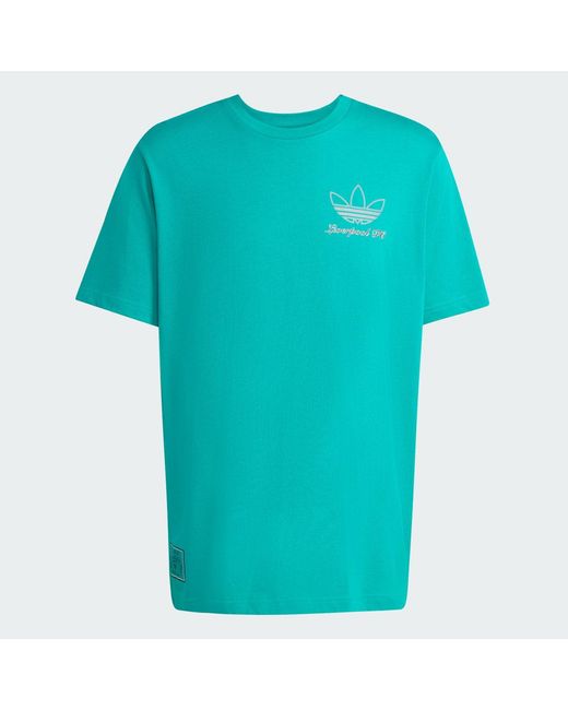 Adidas Green Liverpool Fc Terrace Icons Graphic T-Shirt for men