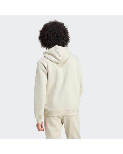 Hoodie Trefoil Essentials di Adidas Originals in Natural da Uomo