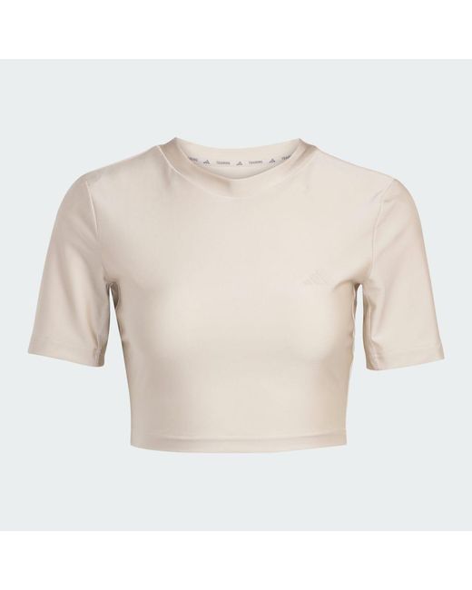 Adidas Natural Workout Essentials Tee Shine