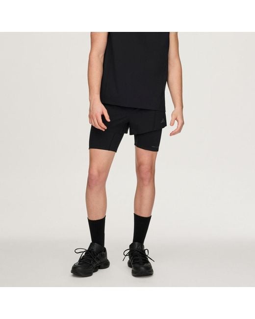 Adidas Black X Entire Studios D4T Training 2In1 Shorts for men