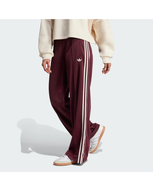 Adidas Red Adicolor Classic Firebird Loose Track Tracksuit Bottoms