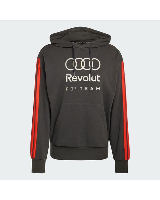 Adidas Black Audi Revolut F1 Team Dna French Terry Hoodie for men