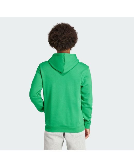 Adidas Green Adicolor Classics Trefoil Hoodie for men