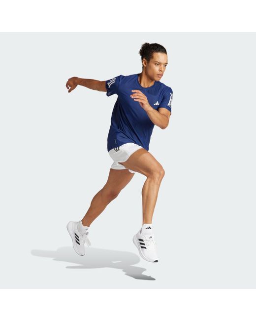 Adidas Blue Own The Run T-shirt for men