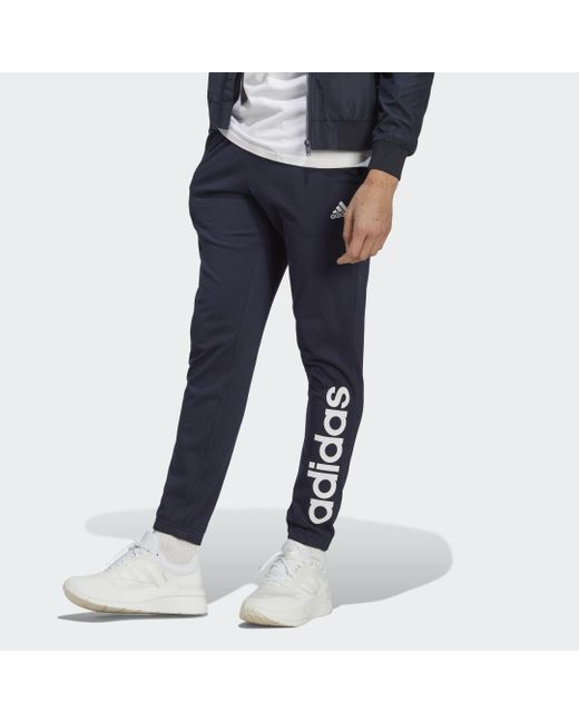 adidas Essentials Single Jersey Tapered Elasticized Cuff Logo Broek in het  Blauw voor heren | Lyst BE