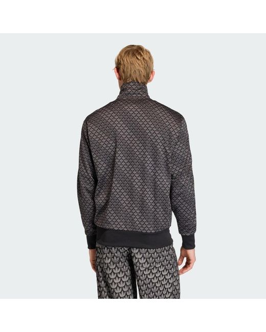 Adidas Gray Firebird Loose Monogram Track Top for men