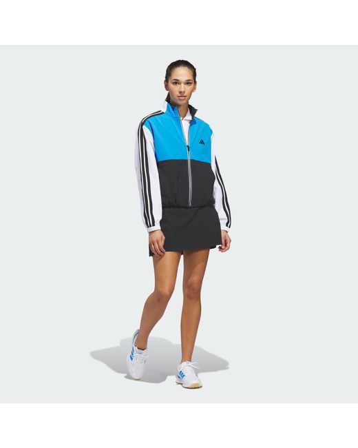 Adidas Blue Beyond The Course Colorblock Twistweave Full-Zip Jacket