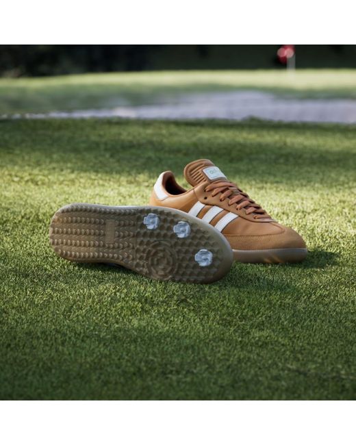 Adidas Brown Samba Spikeless Golf Shoes