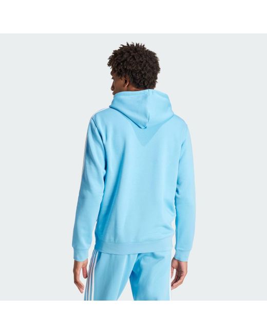 Adidas Originals Blue Adicolor Classics 3-Stripes Hoodie for men