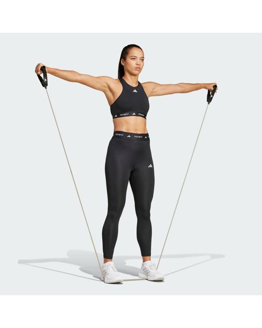 Adidas Black Techfit 7/8 Leggings