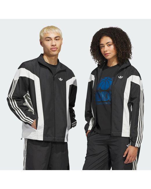 Adidas Black Originals Basketball Wind Breaker Jacket