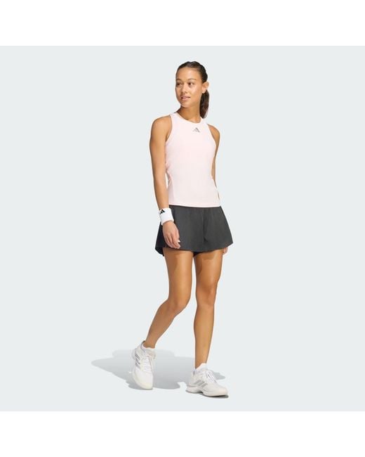 Adidas White Tennis Climacool Y-Tank Top