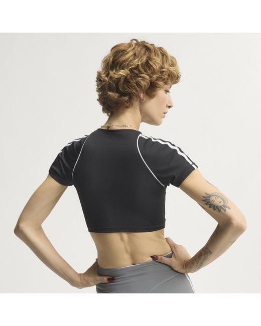 Adidas Black Originals Sport Superstar Bra Tee