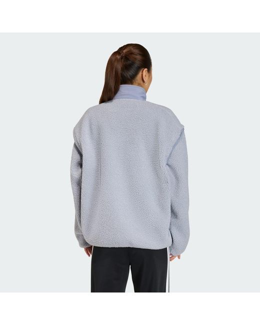 Adidas Blue Poc Xploric High Pile Fleece Jacket