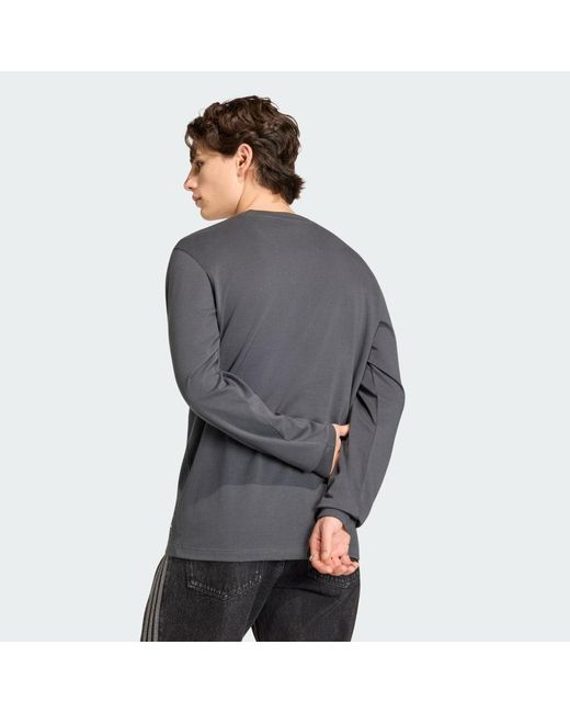 Adidas Gray Fifa World Cup 26 Mascot Long Sleeve T-Shirt for men