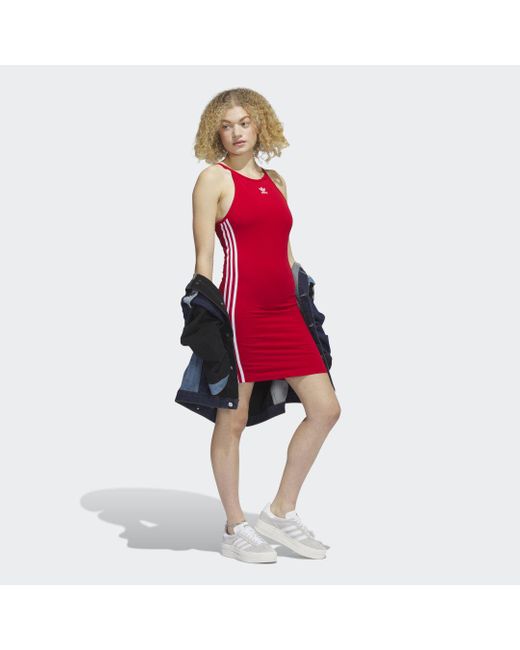 Adidas Red Adicolor Classics Tight Summer Dress