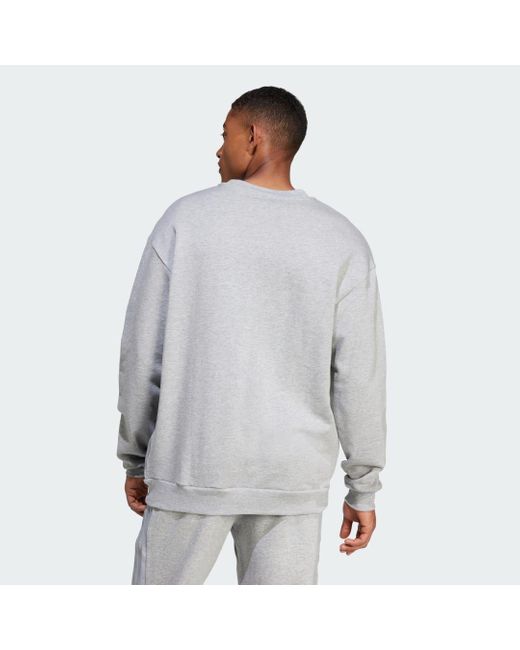 Adidas Gray Brand Love French Terry Sweatshirt for men