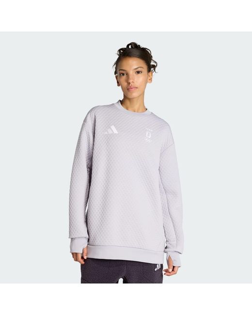 Adidas White Team D Xploric Crew Neck Sweatshirt