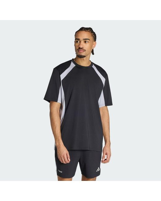 Adidas Black Tech Apparel Colorblock T-Shirt for men