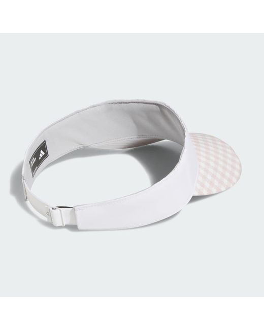 Adidas White Tour Gingham Visor