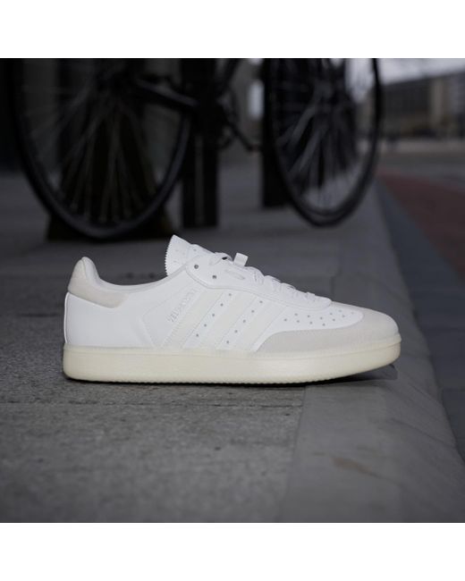 Adidas White Velosamba Leather Shoes