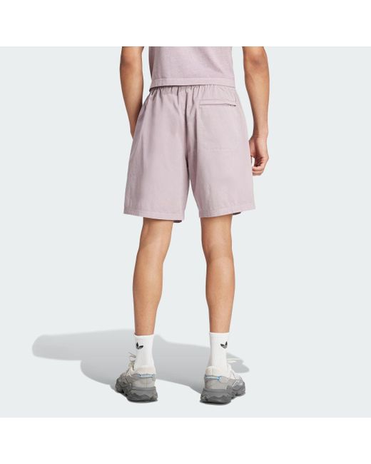 Adidas Pink Trefoil Essentials+ Dye Woven Shorts for men