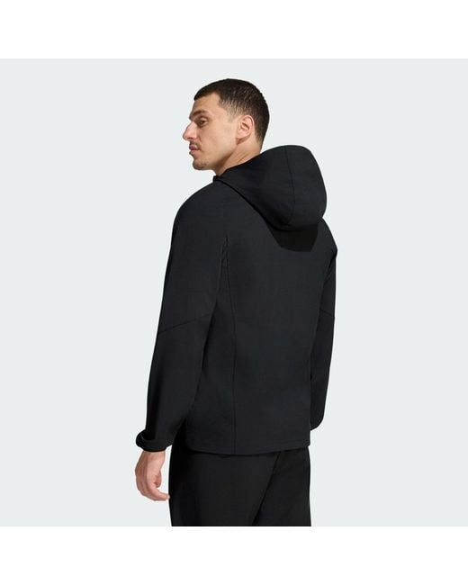 Adidas Black Juventus Turin Tiro Travel Windbreaker for men