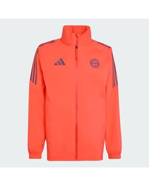 Adidas Red Fc Bayern Tiro 24 Rain Jacket for men