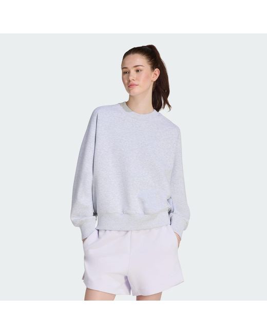 Adidas Blue Soft Lux Loose Sweatshirt